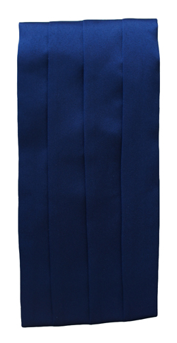 Navy Blue Satin Cummerbund